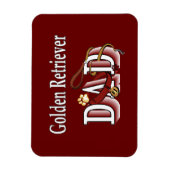 Golden Retriever Vader Magneet (Verticaal)