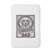 Golden Retriever Vader Vintage Gravure Design_1 Badmat (Voorkant Verticaal)