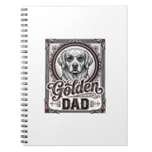 Golden Retriever Vader Vintage Gravure Design_1 Notitieboek