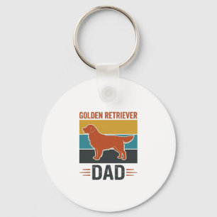 Golden Retriever Vader Vintage Hondenliefhebber Ve Sleutelhanger