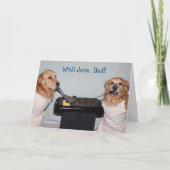 Golden Retriever Vaderdag Barbecue Kaart (Voorkant)