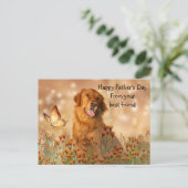 Golden Retriever Vaderdag Briefkaart (Staand voorkant)