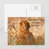 Golden Retriever Vaderdag Briefkaart (Voorkant / Achterkant)