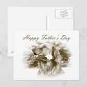 Golden Retriever Vaderdag briefkaart (Voorkant / Achterkant)
