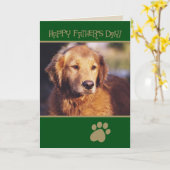 Golden Retriever Vaderdag Kaart (Gele Bloem)