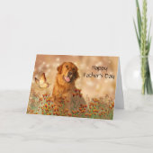 Golden retriever Vaderdag Kaart (Voorkant)