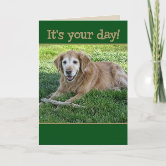 Golden Retriever Vaderdag Kaart (Voorkant)