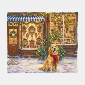 Golden Retriever Vakantie  Fleece Deken