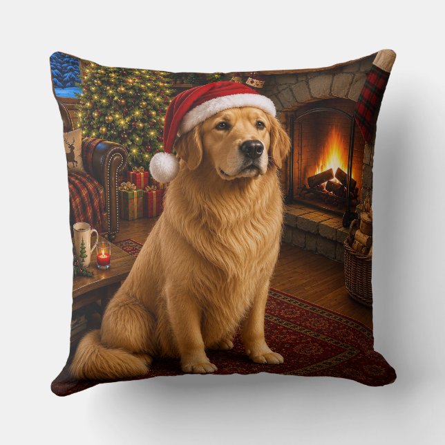 Golden Retriever Vakantie  Kussen (Achterkant)