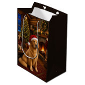 Golden Retriever Vakantie  Medium Cadeauzakje (Voorkant Gekanteld)