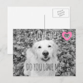 Golden Retriever VALENTIJN Briefkaart (Voorkant / Achterkant)