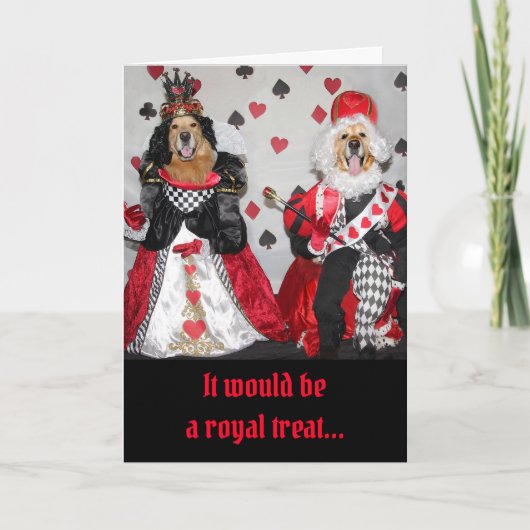 Golden Retriever Valentijn King en koningin van he Kaart (Voorkant)
