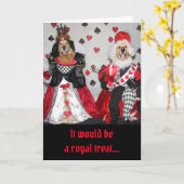 Golden Retriever Valentijn King en koningin van he Kaart (Gele Bloem)