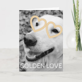 Golden Retriever VALENTIJN Wenskaart Feestdagen Kaart
