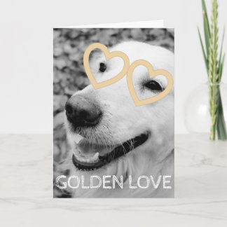 Golden Retriever VALENTIJN Wenskaart Feestdagen Kaart