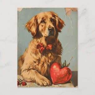 Golden Retriever  Valentijnsdag Briefkaart