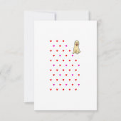 Golden Retriever Valentijnsdag Gift RSVP Kaartje (Achterkant)