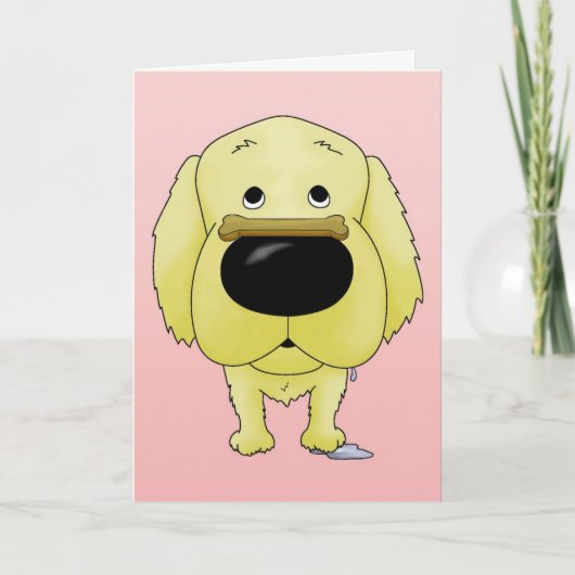 Golden Retriever Valentijnsdag Kaart (Voorkant)