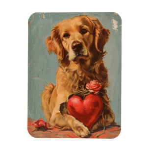 Golden Retriever Valentijnsdag Magneet