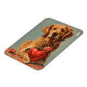 Golden Retriever  Valentijnsdag Magneet (Linkerzijde)