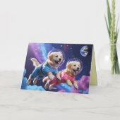 Golden Retriever Valentine Day's Card Feestdagen Kaart (Achterkant)