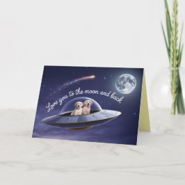 Golden Retriever Valentine Day's Card Feestdagen Kaart