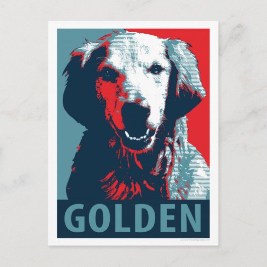 Golden Retriever van Hope Dogs Briefkaart (Voorkant)