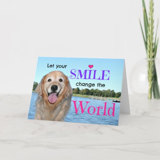 Golden Retriever verandert de wereld Kaart (Voorkant)