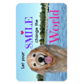 Golden Retriever verandert de wereld Magneet (Verticaal)