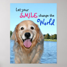 Golden Retriever verandert de wereld Poster