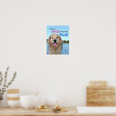 Golden Retriever verandert de wereld Poster (Keuken)