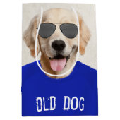 Golden Retriever Verjaardag Humor Medium Gift Bag Medium Cadeauzakje (Voorkant)