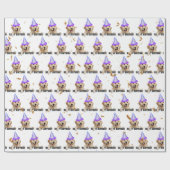 Golden Retriever verjaardag met confetti Cadeaupapier (Vlak)