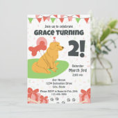 Golden Retriever verjaardagsuitnodiging Kaart (Staand voorkant)