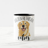 Golden Retriever vibes Schattigee Funny Coffee Mok (Center)