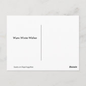 Golden Retriever Vibrant Blue Winter Wishes Art Briefkaart (Achterkant)