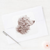 Golden Retriever Vierkante Sticker (Envelop)