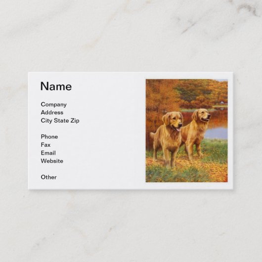 Golden Retriever Visitekaartje (Voorkant)