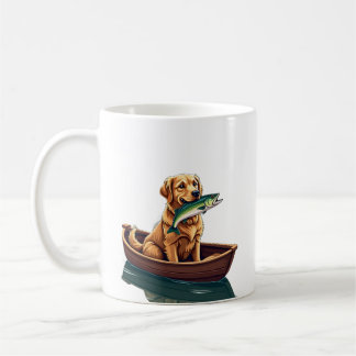 Golden Retriever Vissen Retro - Hond Vissen Hobby Koffiemok