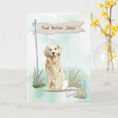 Golden Retriever voel je beter na chirurgie naar h Kaart (Gele Bloem)