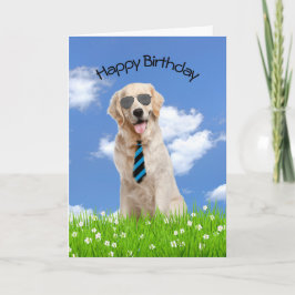 Golden Retriever voor de geboorte Kaart