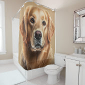 Golden Retriever voor honden Douchegordijn (In situ)