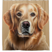 Golden Retriever voor honden Douchegordijn (Voorkant)