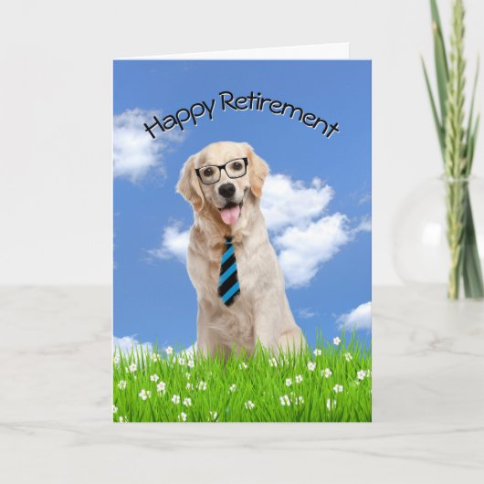 Golden Retriever voor pensionering Kaart (Voorkant)