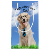 Golden Retriever voor vaders verjaardag Klein Cadeauzakje (Voorkant)