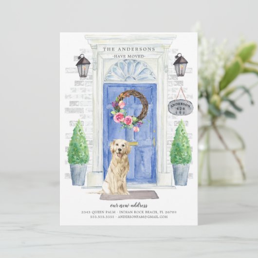 Golden Retriever Voorste Aankondiging voor bewegin (Staand voorkant)