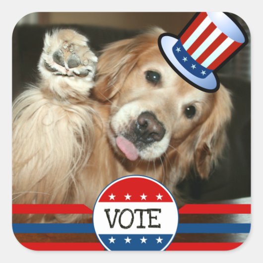 Golden Retriever VOTUM Stickers (Voorkant)