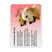 Golden Retriever Vriend Gedicht Magnet Magneet (Verticaal)
