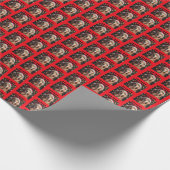Golden Retriever W Santa Hat Gift Wrap, Kerstmis, Cadeaupapier (Hoek)