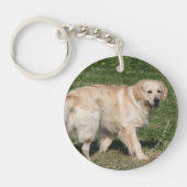 Golden Retriever Walking Sleutelhanger (Voorkant)